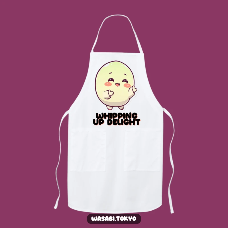 Funny Chef Wasabi Apron: Happy Round Character - Kitchen Gift