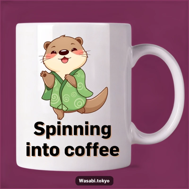 Funny Otter Kimono Spin Mug - Playful Energy for a Perfect Gift