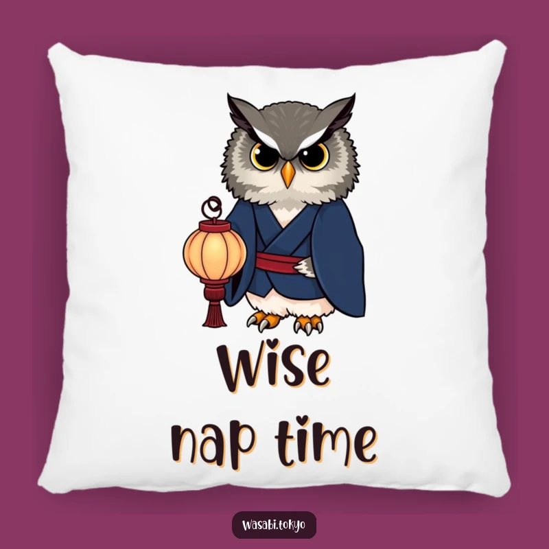 Funny Owl Kimono Lantern Pillow - Sophisticated Comfort for a Perfect Gift