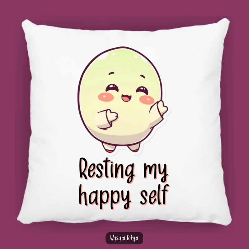 Funny Wasabi Pillow: Soft Round Character Cushion - Comfy Gift