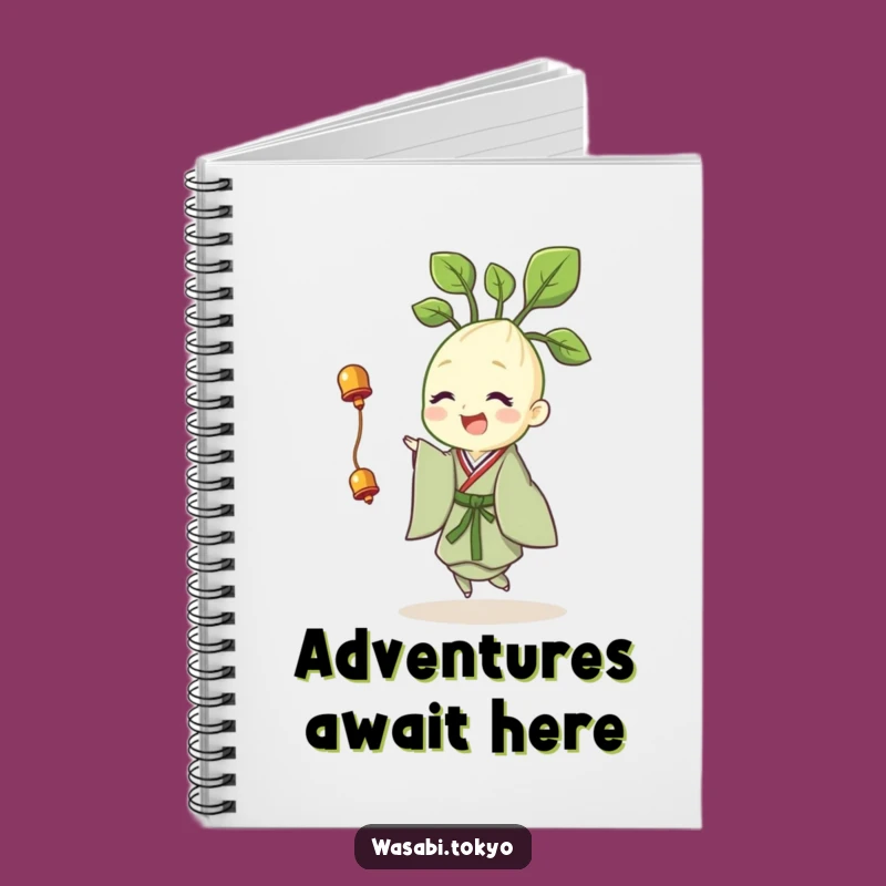 Funny Wasabi Notebook: Cheerful Sprout Twirl Journal - Gift Idea