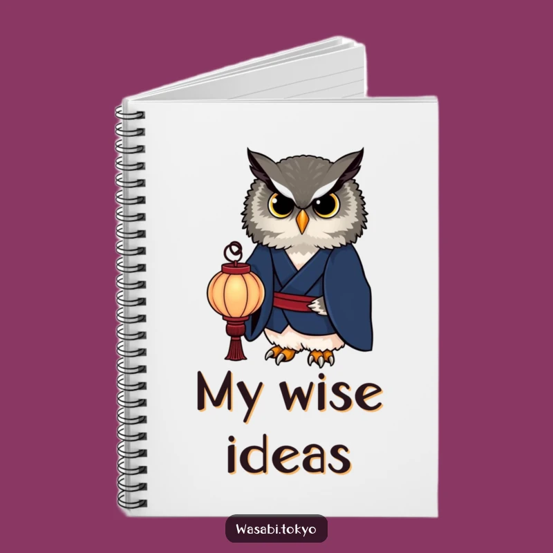 Funny Owl Kimono Lantern Notebook - Wise Thoughts for a Perfect Gift