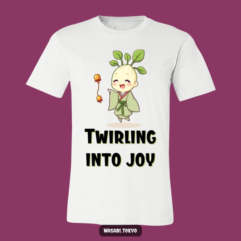 Funny Wasabi Sprout T-Shirt: Cheerful Twirl Design - Cute Gift